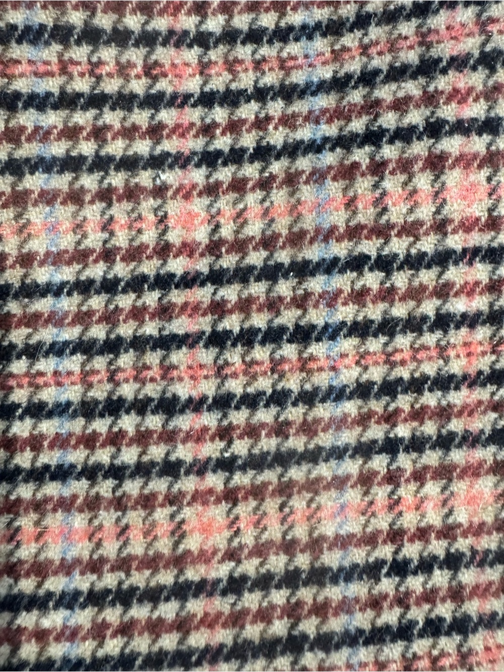 Talbots Plaid Wool Blend Skirt Size 16 Tan Pink Navy Academia Preppy Fall Staple - Picture 3 of 11
